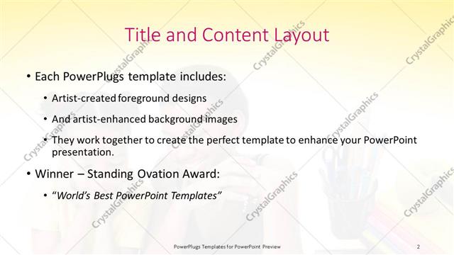 Title and Content presentation slide layout