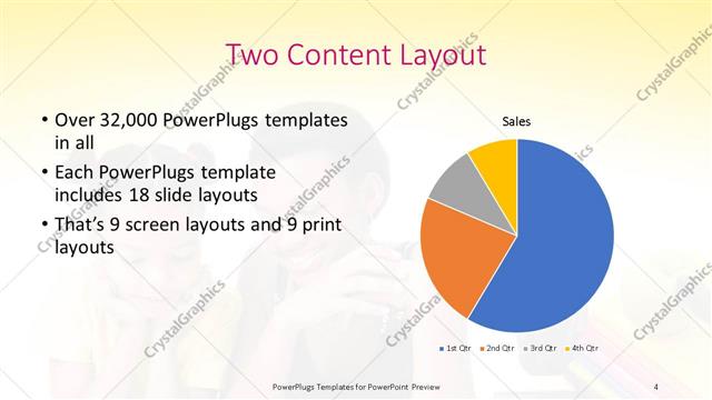 Two Content presentation slide layout