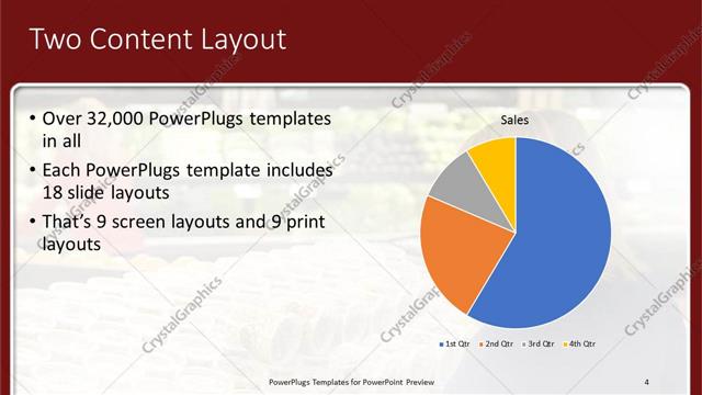 Two Content presentation slide layout