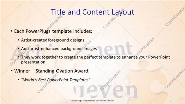 Title and Content presentation slide layout