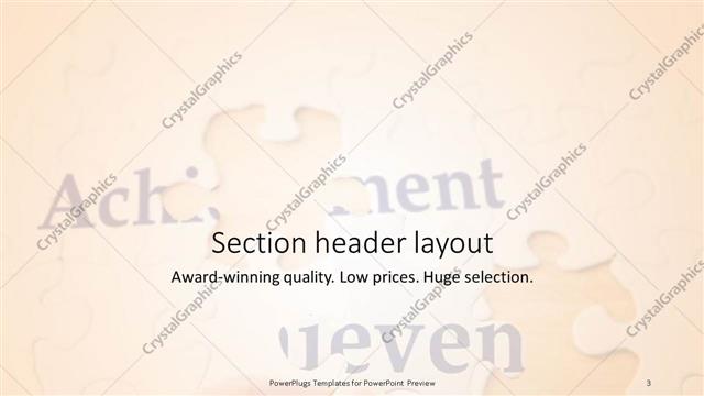 Section Header presentation slide layout