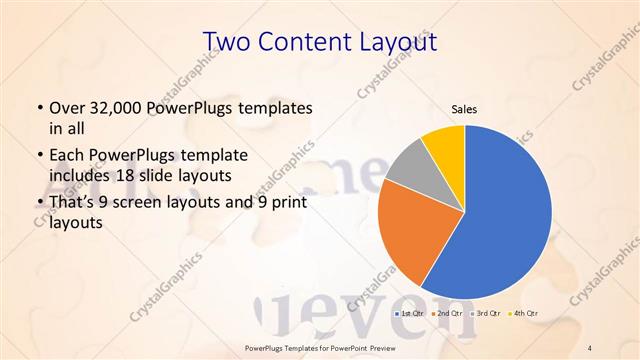Two Content presentation slide layout