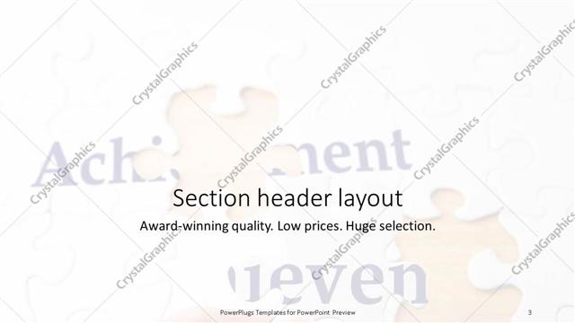 Section Header presentation slide layout