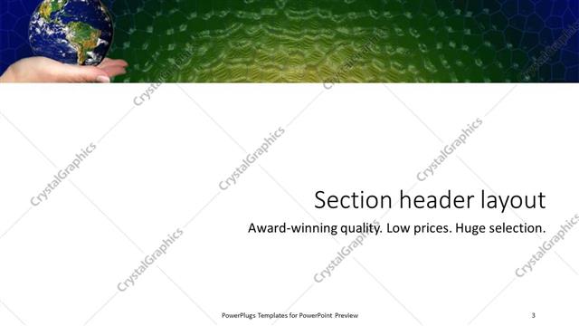 Section Header presentation slide layout