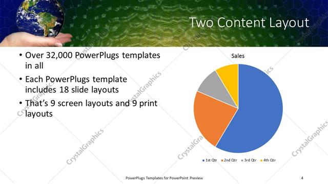 Two Content presentation slide layout