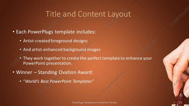 Title and Content presentation slide layout