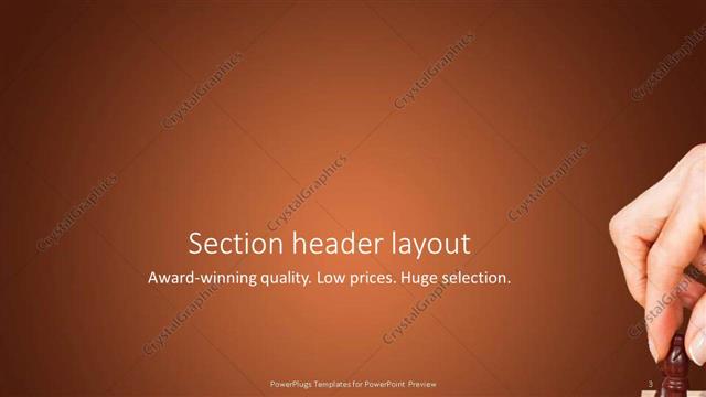 Section Header presentation slide layout