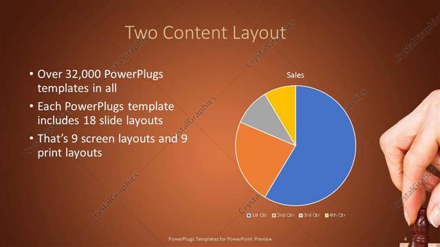 Two Content presentation slide layout