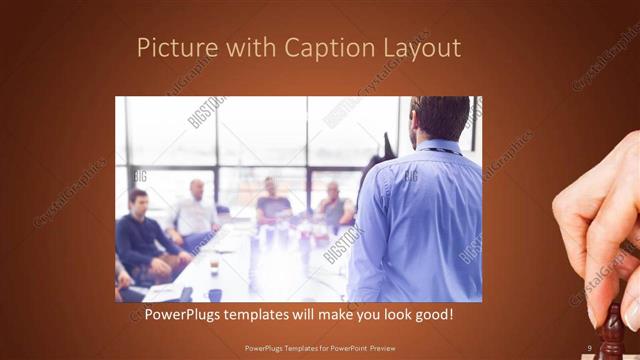 Picture with Caption presentation slide layout