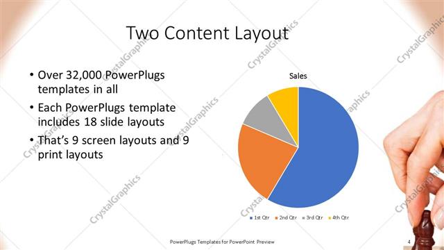 Two Content presentation slide layout