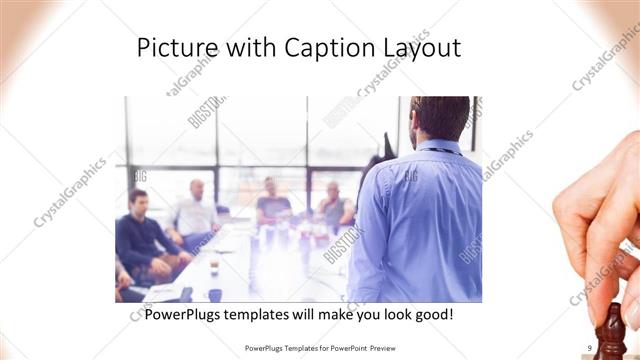 Picture with Caption presentation slide layout