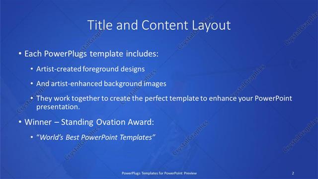 Title and Content presentation slide layout