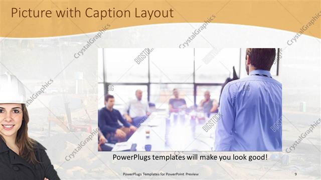 Picture with Caption presentation slide layout