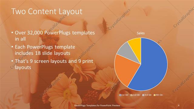 Two Content presentation slide layout