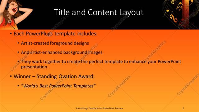 Title and Content presentation slide layout