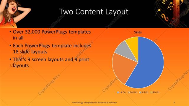 Two Content presentation slide layout