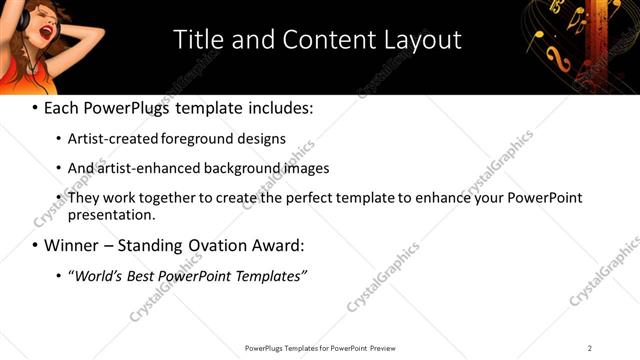 Title and Content presentation slide layout