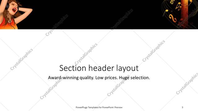 Section Header presentation slide layout
