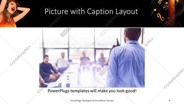 Picture with Caption presentation slide layout