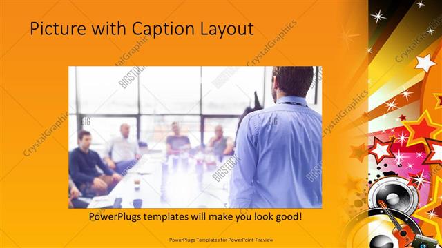 Picture with Caption presentation slide layout