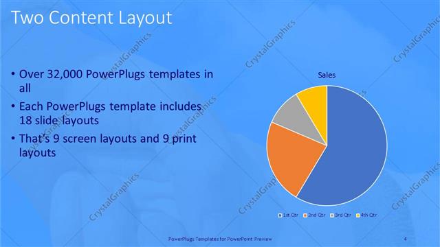 Two Content presentation slide layout