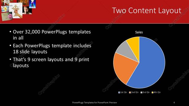 Two Content presentation slide layout