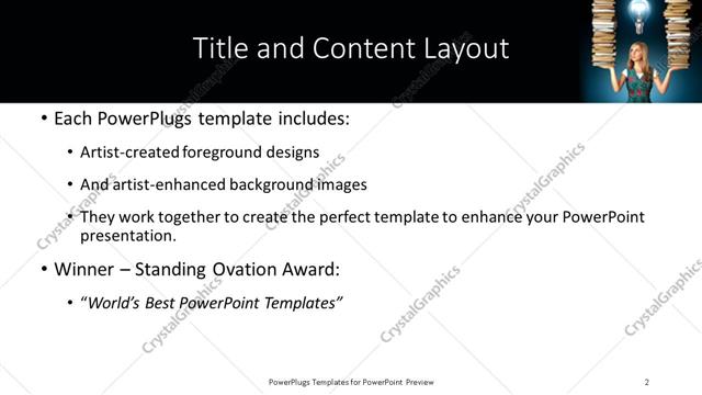 Title and Content presentation slide layout