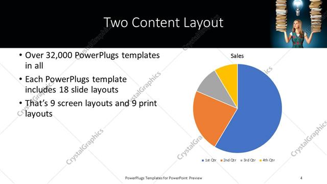 Two Content presentation slide layout