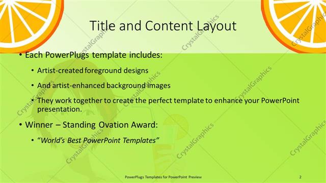 Title and Content presentation slide layout
