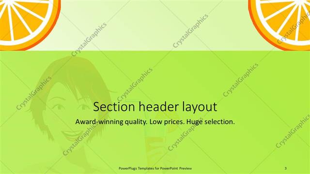 Section Header presentation slide layout