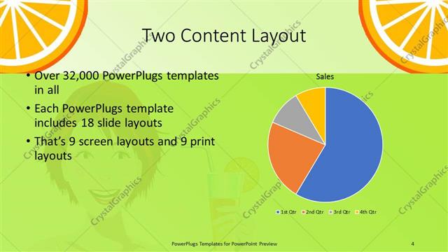 Two Content presentation slide layout