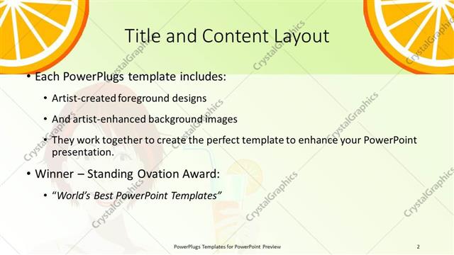 Title and Content presentation slide layout