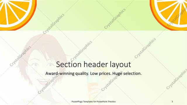 Section Header presentation slide layout