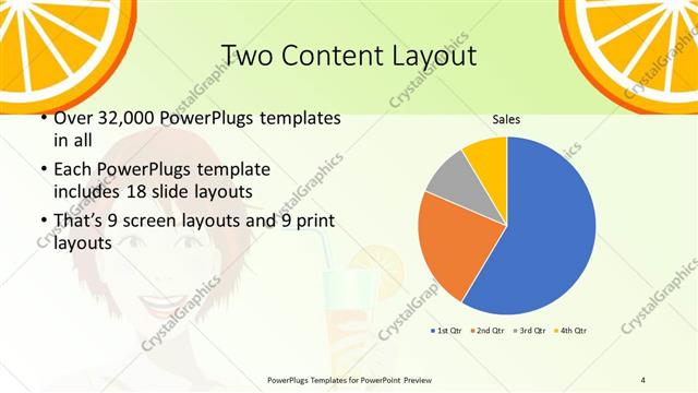 Two Content presentation slide layout