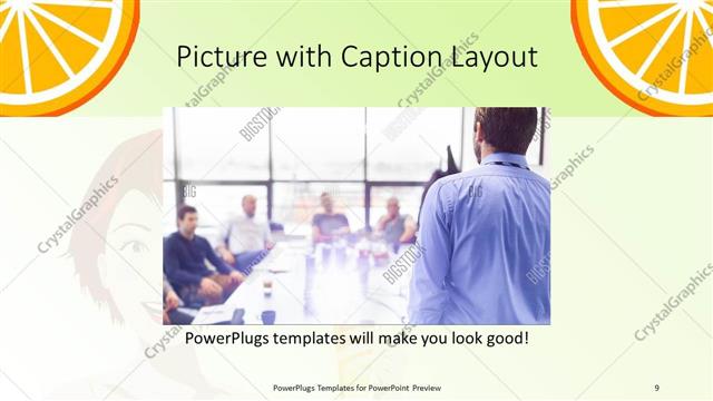 Picture with Caption presentation slide layout