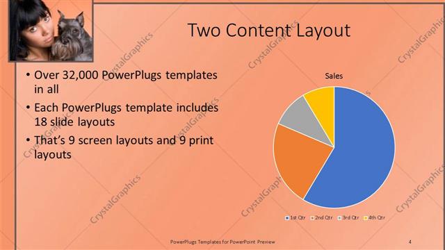 Two Content presentation slide layout