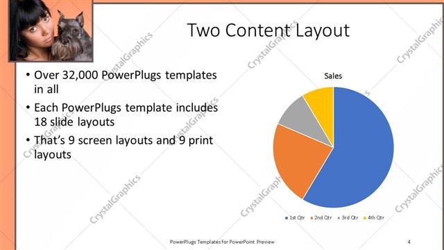 Two Content presentation slide layout