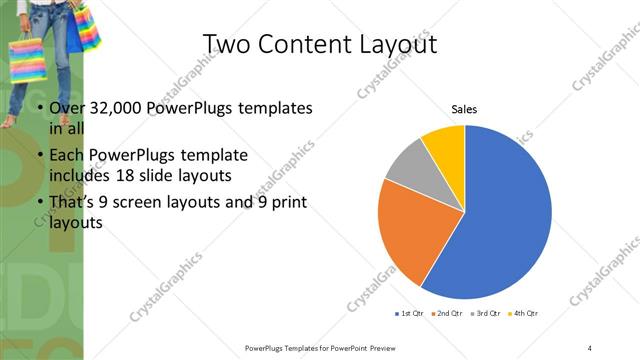 Two Content presentation slide layout