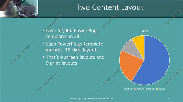Two Content presentation slide layout