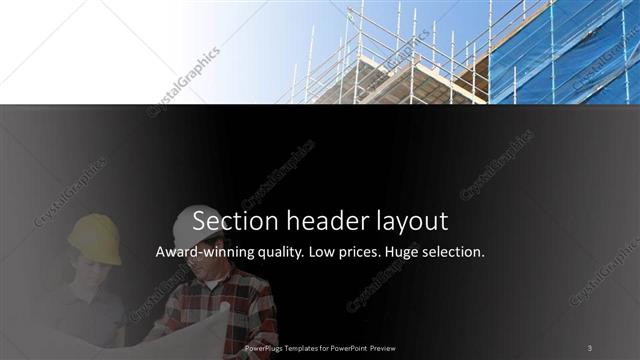 Section Header presentation slide layout