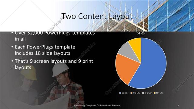 Two Content presentation slide layout