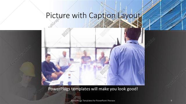 Picture with Caption presentation slide layout