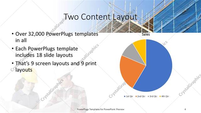 Two Content presentation slide layout