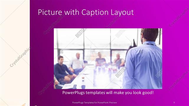 Picture with Caption presentation slide layout