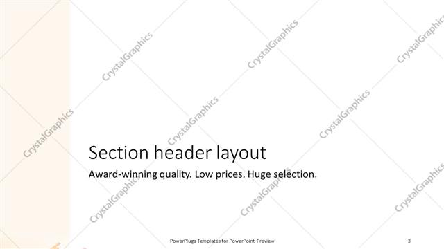 Section Header presentation slide layout