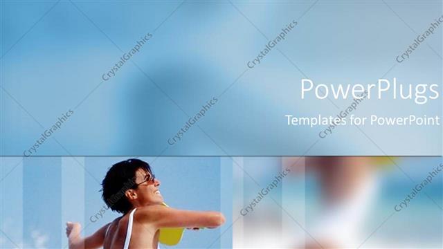 Presentation with lifestyle - Woman playing ping pong with words Healthy Lifestyle