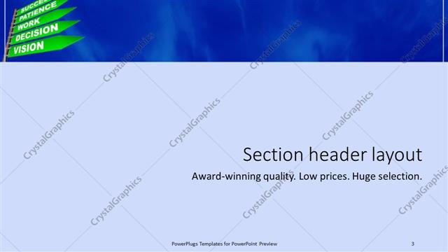 Section Header presentation slide layout