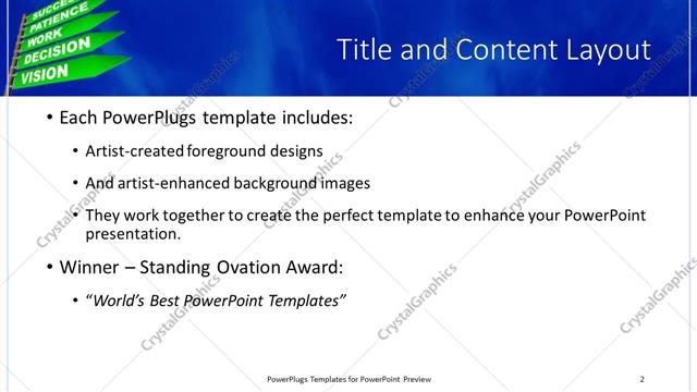 Title and Content presentation slide layout