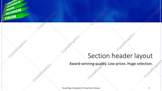 Section Header presentation slide layout