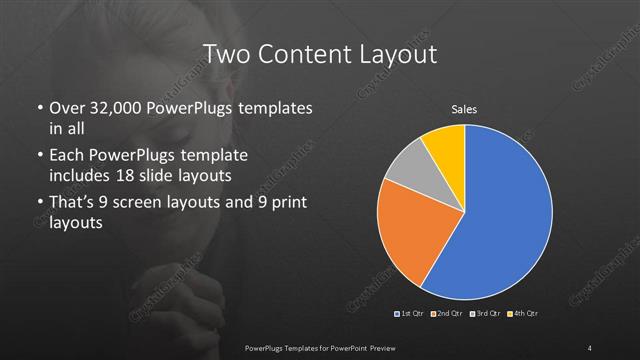 Two Content presentation slide layout